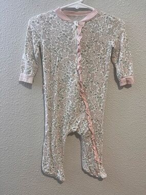 Milkberry Baby Girl Bamboo Ruffle Floral One Piece Zippy 3-6 Months